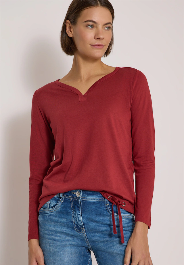 Cecil Langarmshirt mit Tunnelzug am Saum