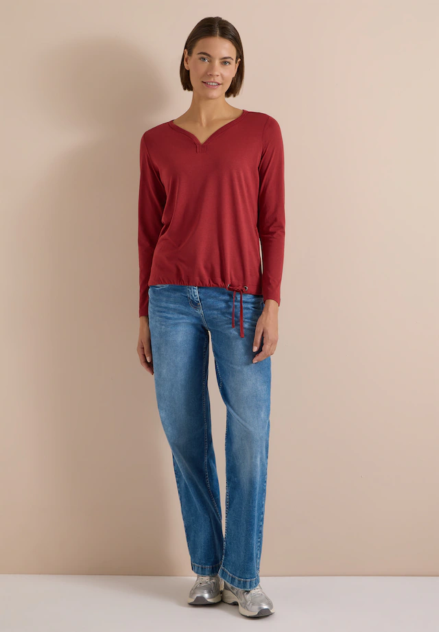 Cecil Langarmshirt mit Tunnelzug am Saum