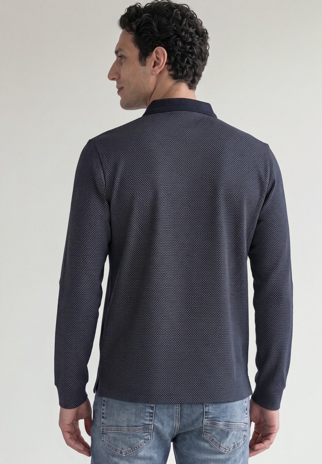 STREET ONE MEN Poloshirt aus elastischem Materialmix