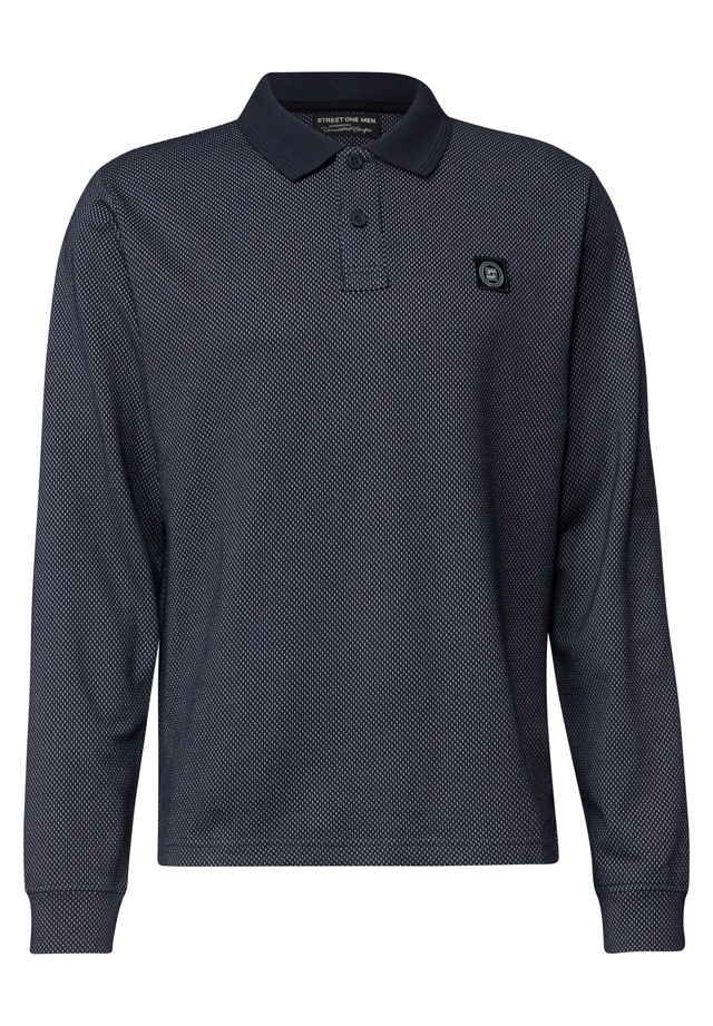 STREET ONE MEN Poloshirt aus elastischem Materialmix