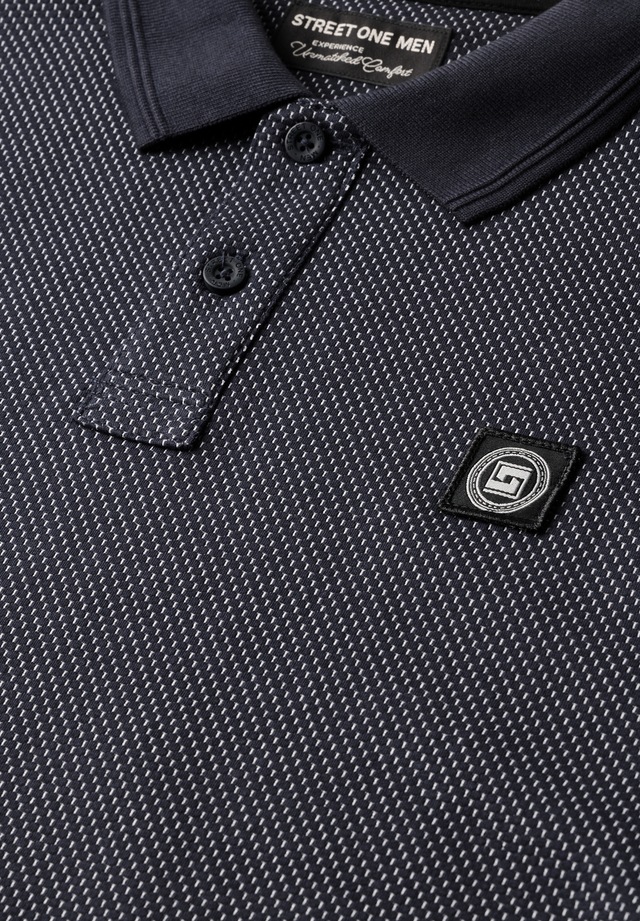 STREET ONE MEN Poloshirt aus elastischem Materialmix