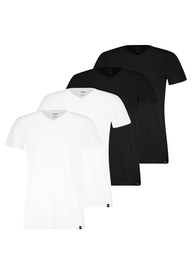 PUMA T-Shirt »T-Shirt V-Neck Tee 4P 4er Pack« 4 Stk.