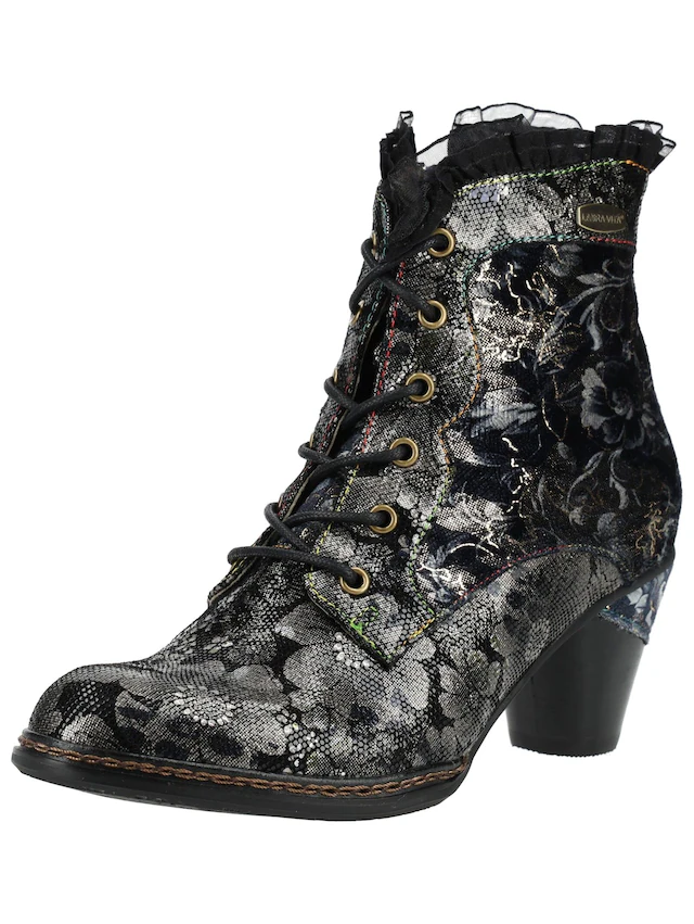 LAURA VITA Schnürstiefelette »LAURA VITA Pumps Leder/Textil«