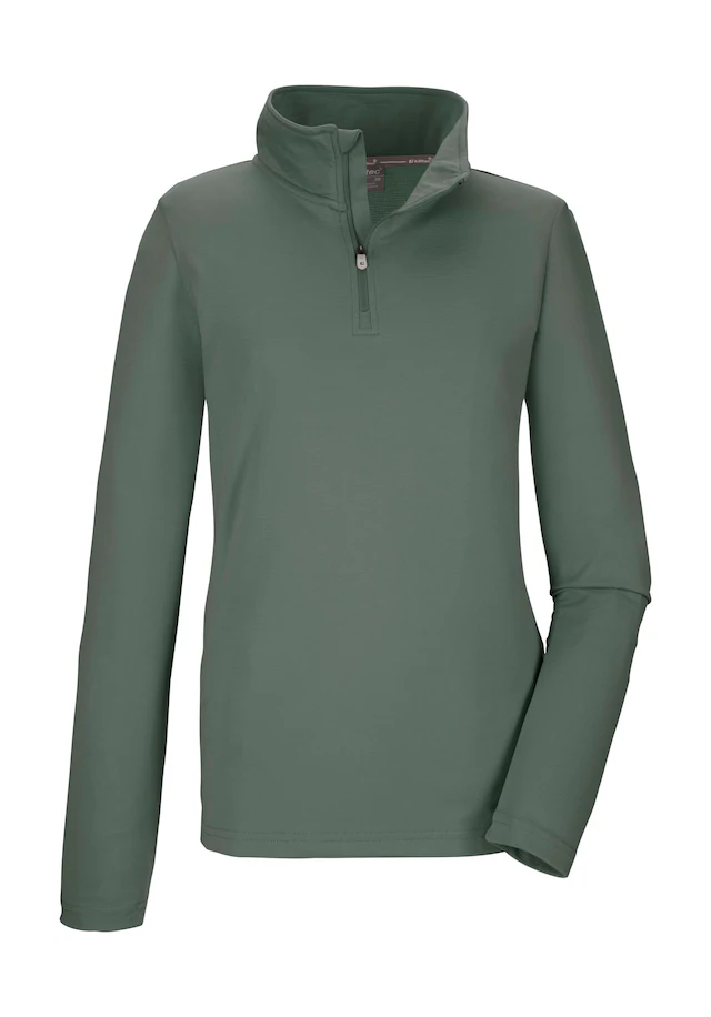 Killtec Langarmshirt »KSW 293 WMN LS SHRT« Langärmliges Stretchshirt mit Stehkragen und Kinnschutz