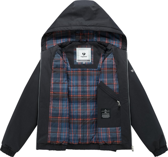 Ragwear Outdoorjacke »Terron Y« mit Kapuze Sportive Jacke mit kontrastierendem Innenfutter