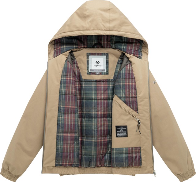 Ragwear Outdoorjacke »Terron Y« mit Kapuze Sportive Jacke mit kontrastierendem Innenfutter