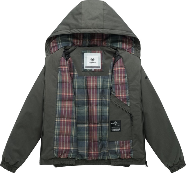 Ragwear Outdoorjacke »Terron Y« mit Kapuze Sportive Jacke mit kontrastierendem Innenfutter