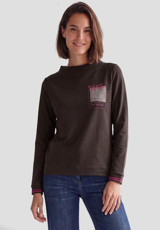 Cecil Langarmshirt mit Stehkragen