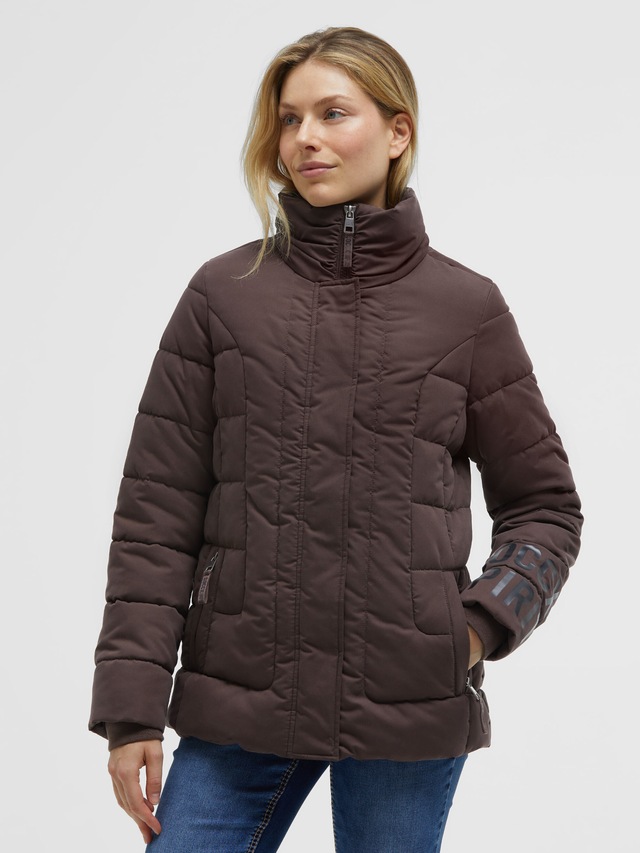 SOCCX Winterjacke ohne Kapuze mit Reißverschluss an den Einschubtaschen