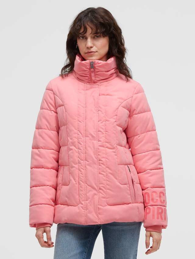 SOCCX Winterjacke ohne Kapuze mit Reißverschluss an den Einschubtaschen