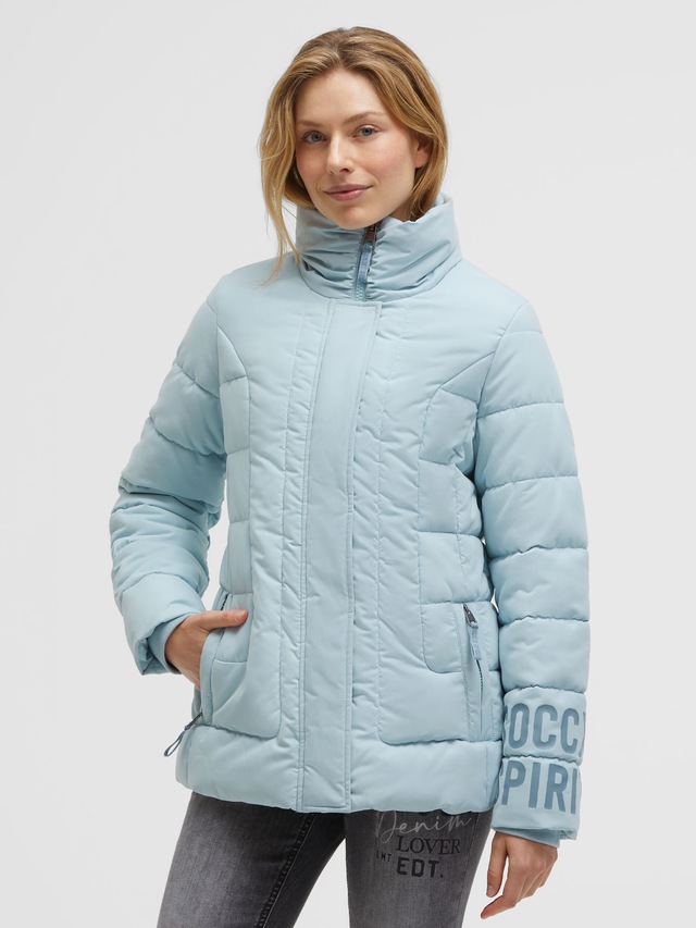 SOCCX Winterjacke ohne Kapuze mit Reißverschluss an den Einschubtaschen