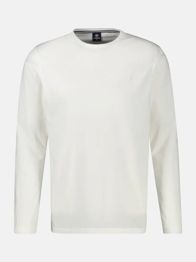 LERROS Langarmshirt »Leichtes Baumwoll-Longsleeve-Shirt mit bequemem Rundkragen«