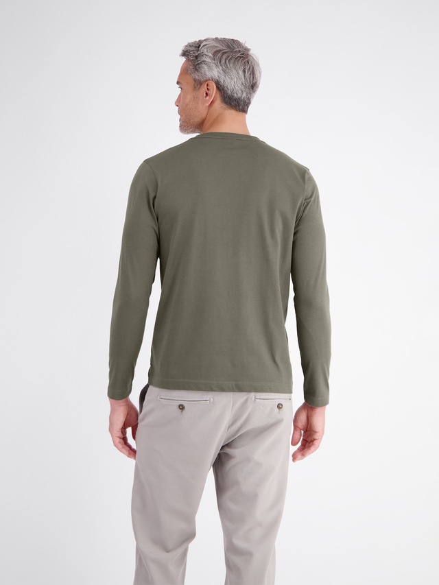 LERROS Langarmshirt »Leichtes Baumwoll-Longsleeve-Shirt mit bequemem Rundkragen«