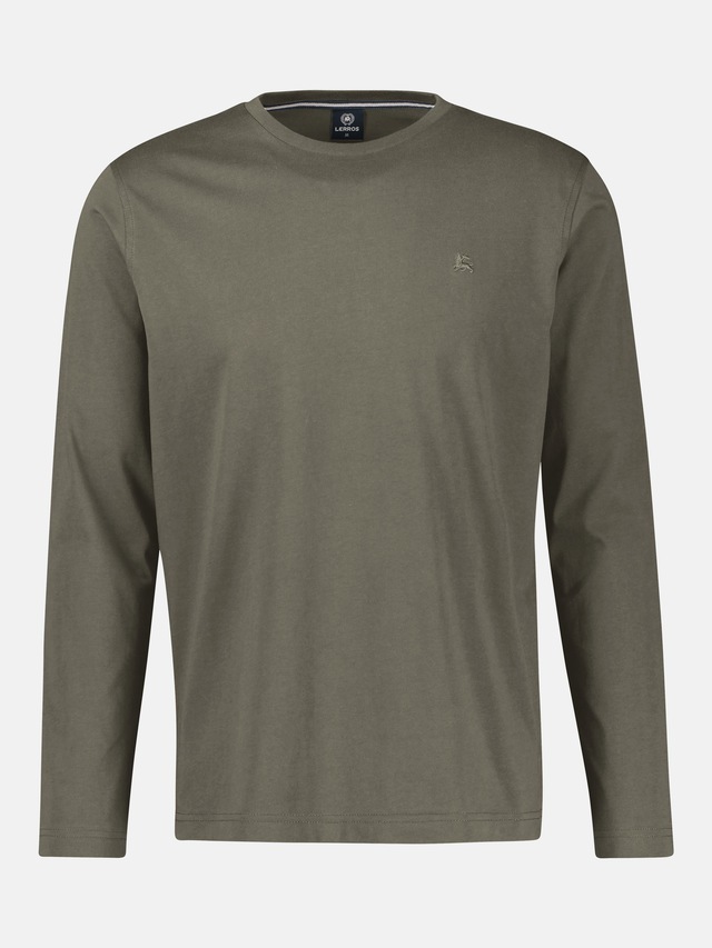 LERROS Langarmshirt »Leichtes Baumwoll-Longsleeve-Shirt mit bequemem Rundkragen«