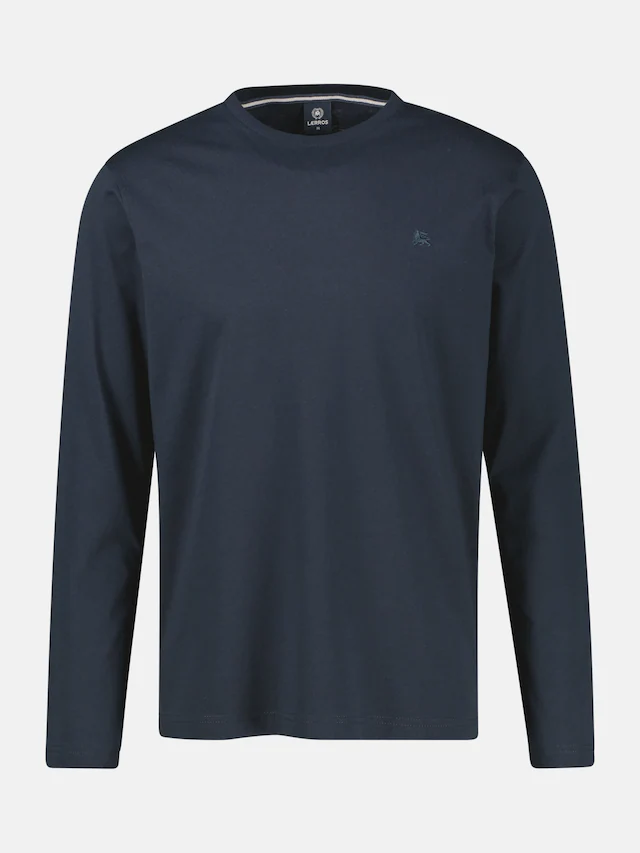LERROS Langarmshirt »Leichtes Baumwoll-Longsleeve-Shirt mit bequemem Rundkragen«