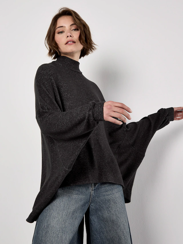 Apricot Fledermauspullover »Oversized Pullover« mit Stehkragen