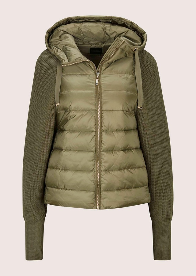 MADELEINE Kurzjacke »Jacke Steppjacke mit Kapuze & Strickärmeln«