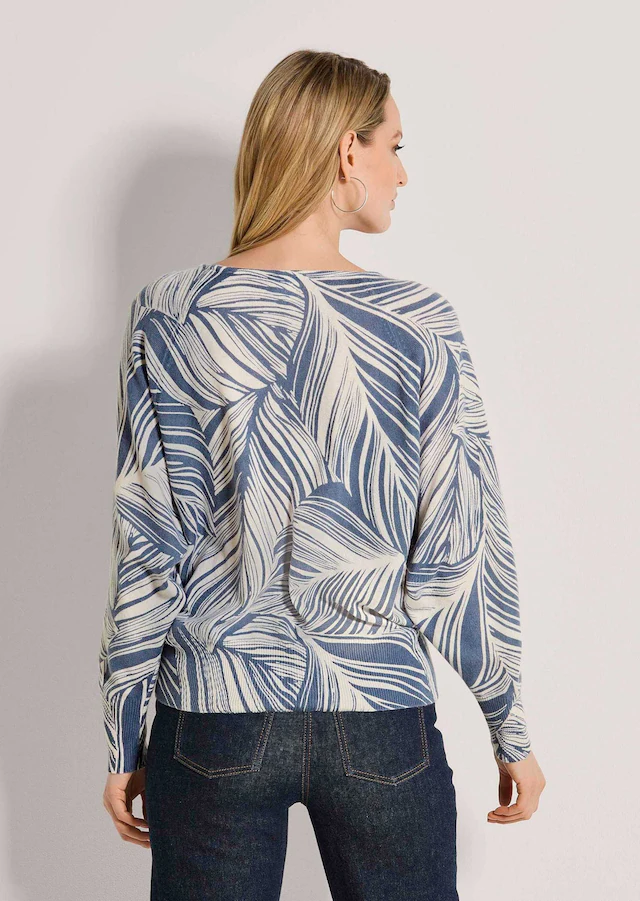 MADELEINE Longpullover »Pullover Kaschmirpullover mit Blätterprint«