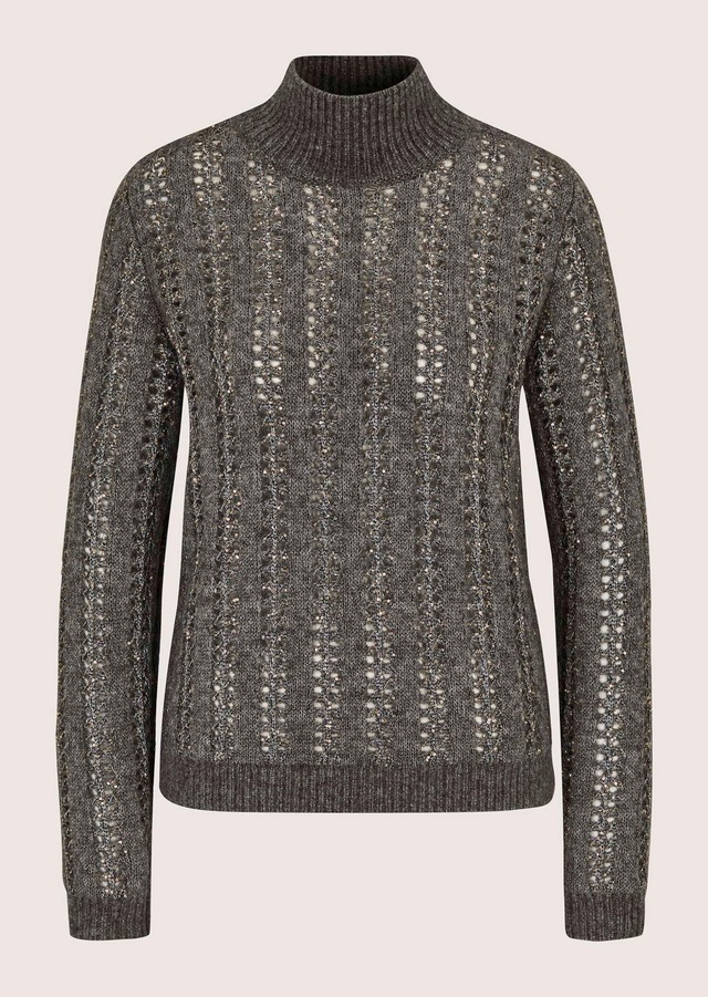 MADELEINE Longpullover »Pullover Glänzender Ajour-Pullover«