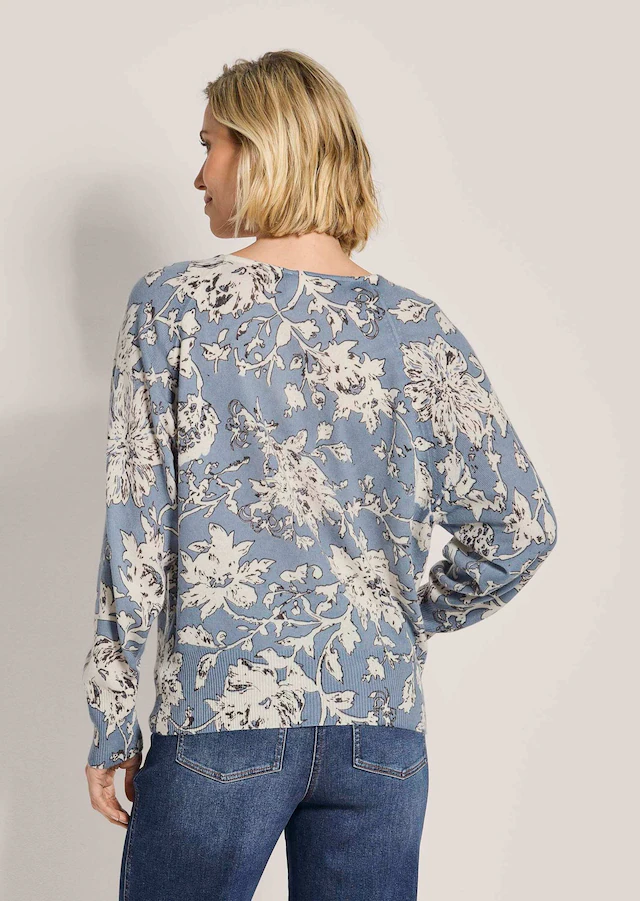 MADELEINE Longpullover »Pullover Kaschmirpullover mit Blütenmuster«
