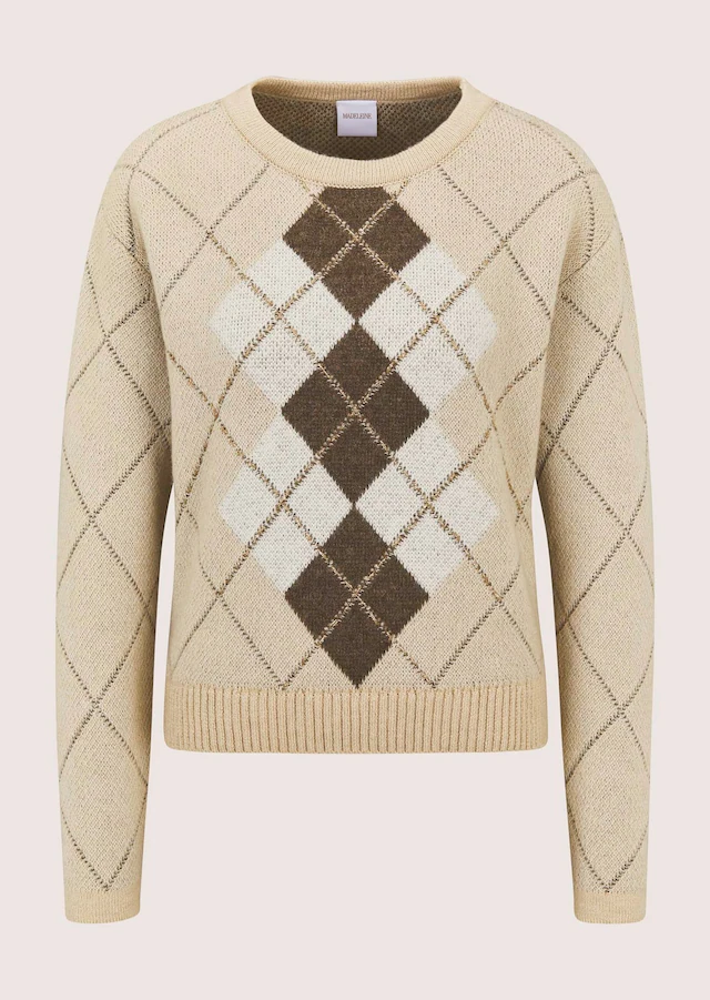 MADELEINE Longpullover »Pullover Strickpullover mit Argyle-Muster«