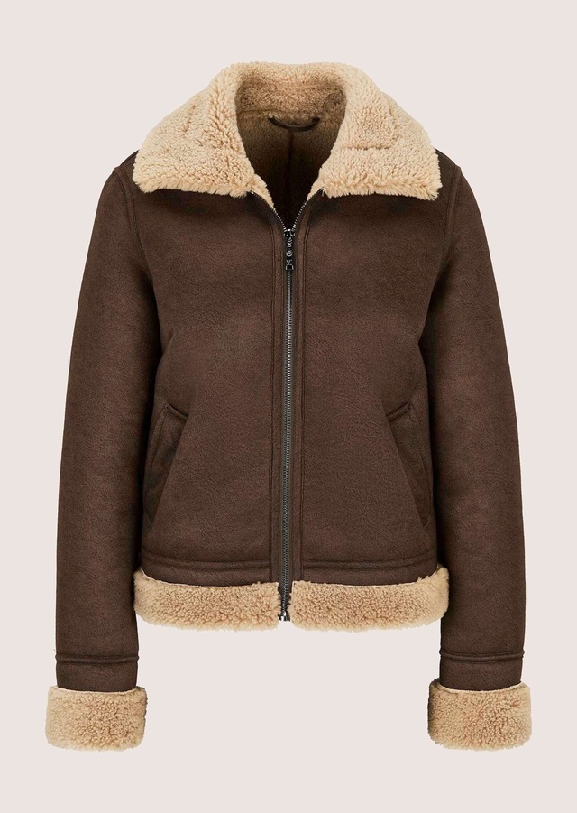 MADELEINE Kurzjacke »Jacke Aviatorjacke mit Teddyfell«