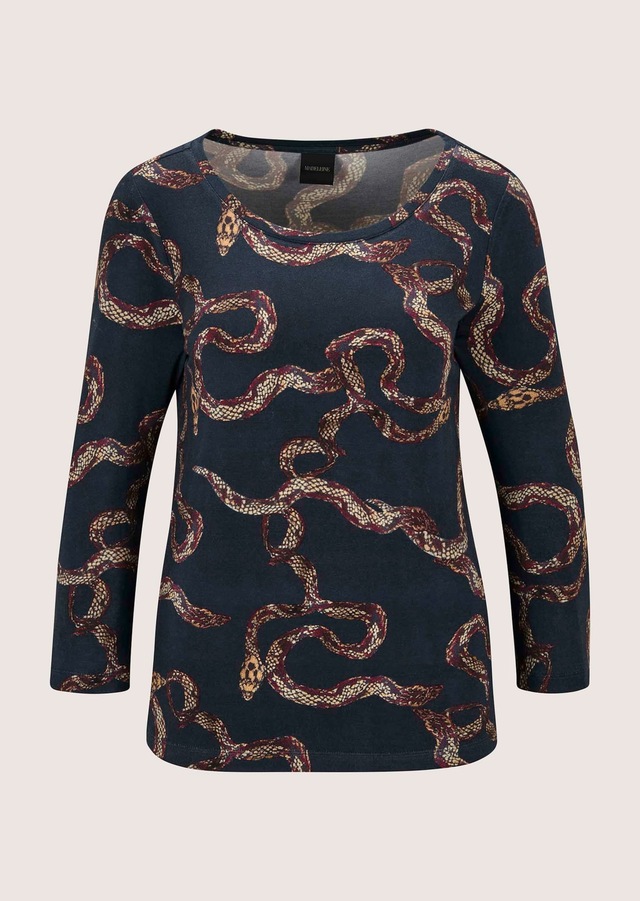 MADELEINE 3/4-Arm-Shirt »Shirt Viskose-Shirt mit Schlangenprint«