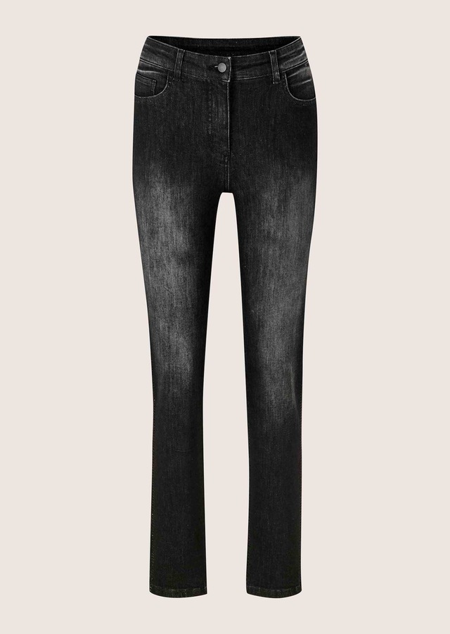 MADELEINE Regular-fit-Jeans »Hose Slim-Jeans mit Strassdekor«