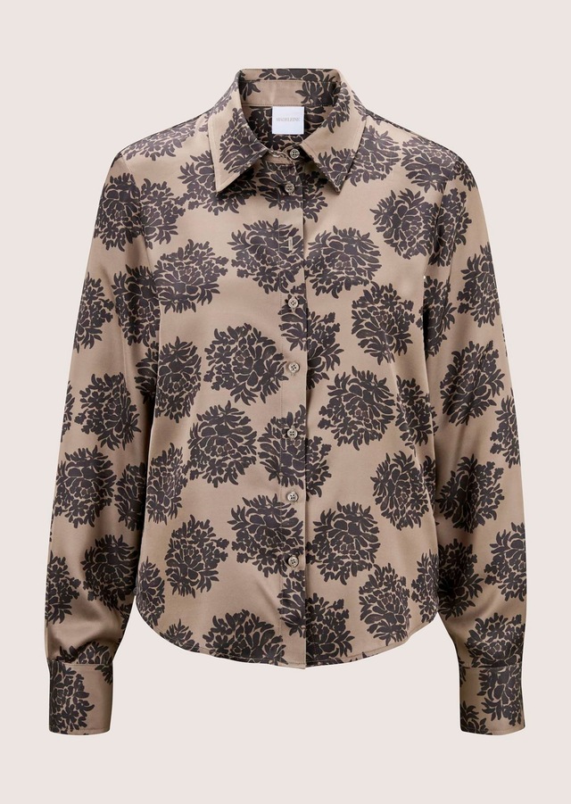 MADELEINE Langarmbluse »Bluse Hemdbluse mit floralem Print«
