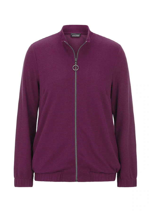 GOLDNER Kurzjacke »Kurzgröße Jerseyjacke mit Ottomanstruktur« Taschen inn der Seitennaht