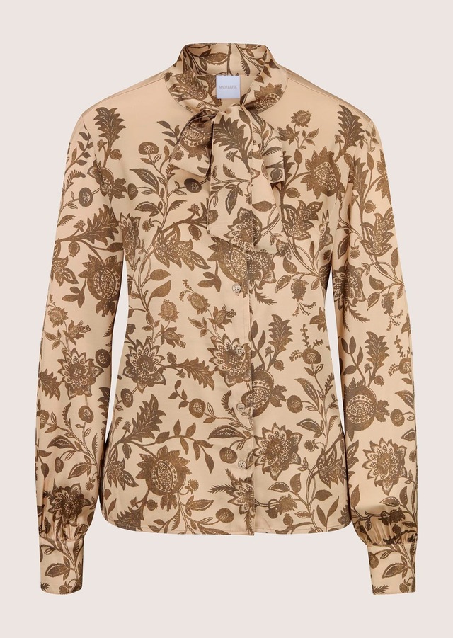 MADELEINE Langarmbluse »Bluse Schluppenbluse mit Blütenprint«