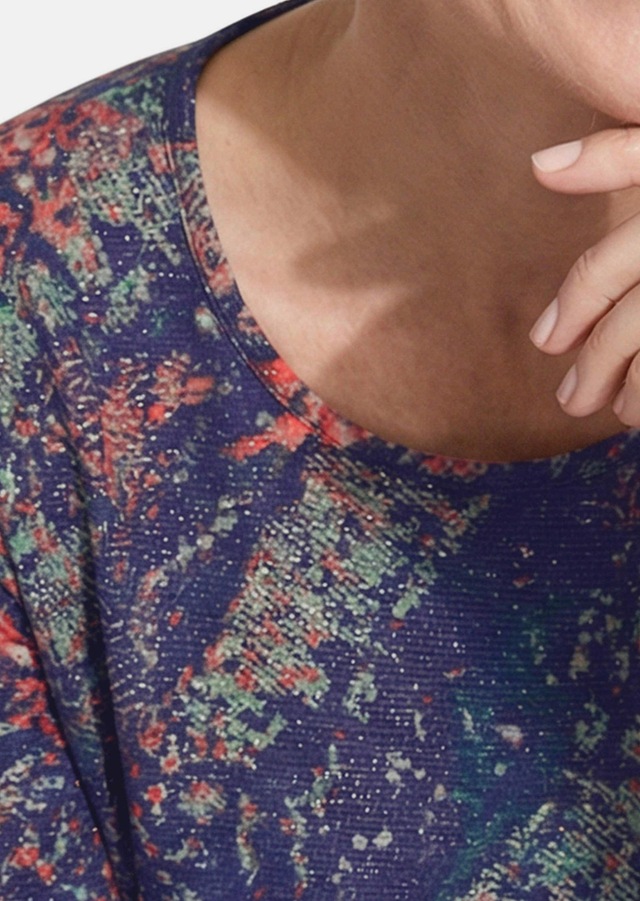 GOLDNER Print-Shirt »Kurzgröße Jerseyshirt in feinem Glanz« stretchbequmer Jersey