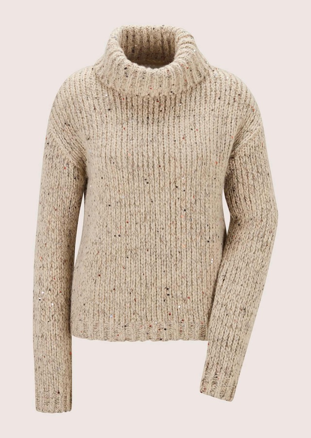 MADELEINE Longpullover »Pullover Rollkragenpullover mit Pailletten«