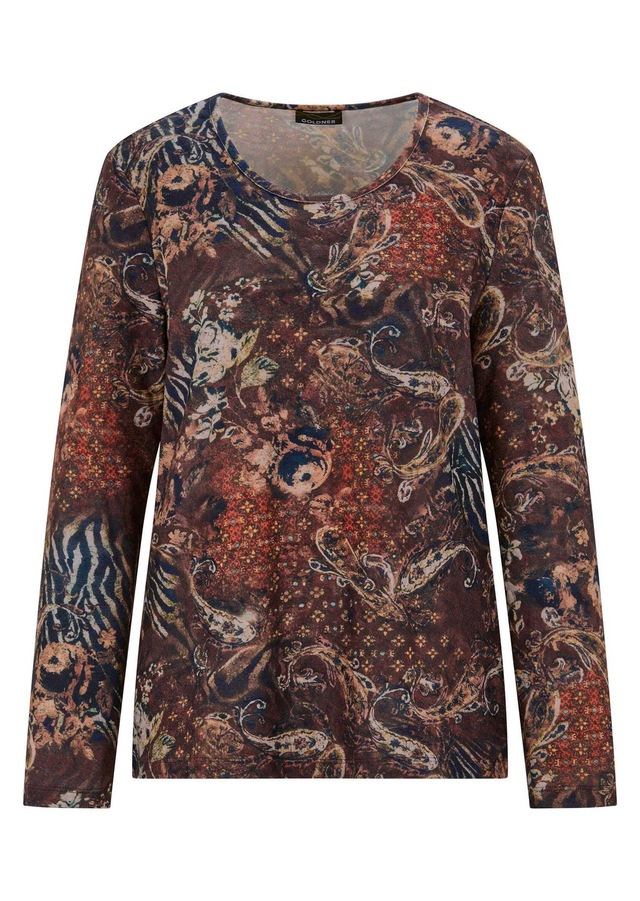 GOLDNER Print-Shirt »Jerseyshirt mit Paisley« stretchbequemer Jersey