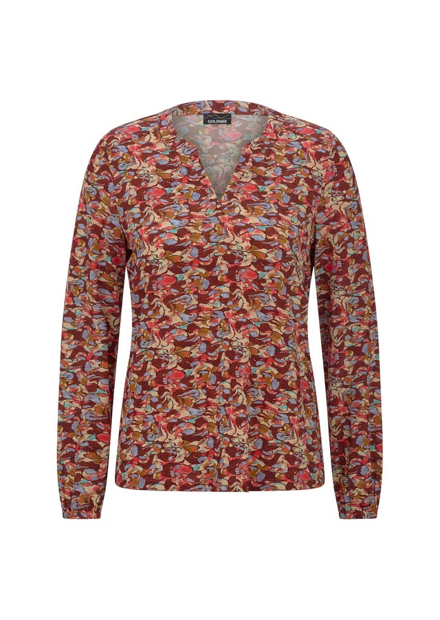 GOLDNER Schlupfbluse »Schlupfbluse mit Langarm« stretchbequemner Jersey