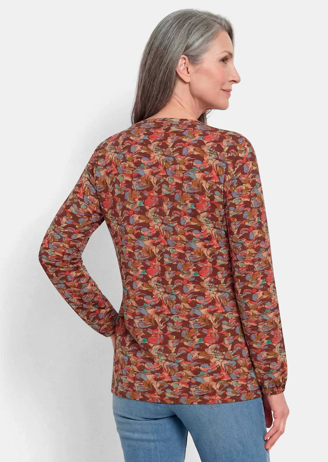 GOLDNER Schlupfbluse »Schlupfbluse mit Langarm« stretchbequemner Jersey