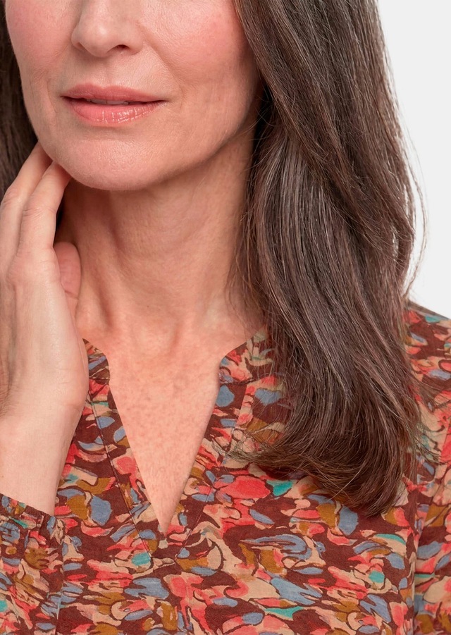 GOLDNER Schlupfbluse »Schlupfbluse mit Langarm« stretchbequemner Jersey