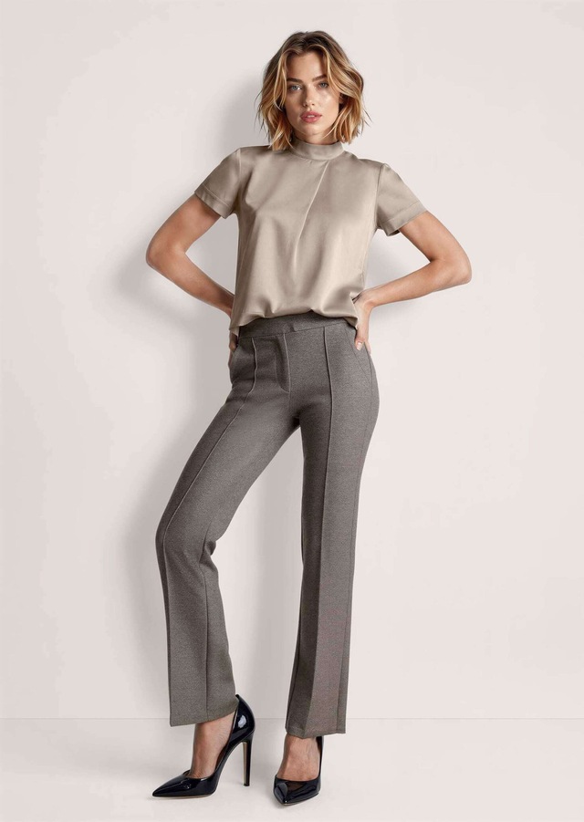 MADELEINE Jerseyhose »Hose Bootcut-Jerseyhose mit Glanzeffekt«