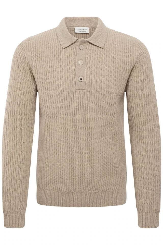 Casual Friday Strickfleece-Pullover »Strickpullover CFAlbret Polo Knit«