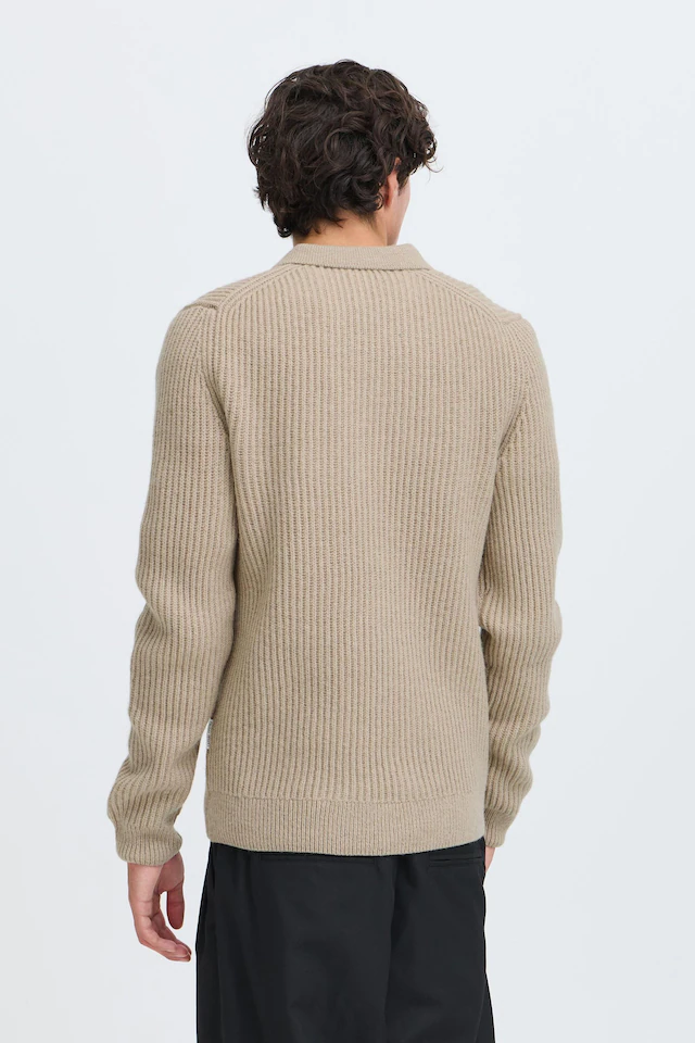Casual Friday Strickfleece-Pullover »Strickpullover CFAlbret Polo Knit«