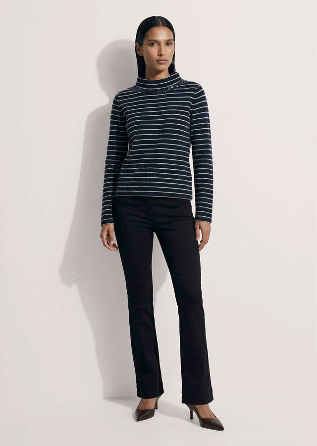 MADELEINE Langarmshirt »Shirt Ringelshirt mit Paillettenband«