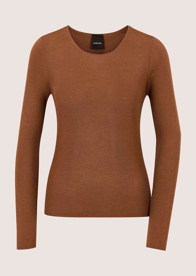 MADELEINE Longpullover »Pullover Rippstrick-Pullover aus Schurwolle«