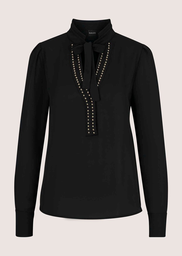 MADELEINE Langarmbluse »Bluse Schluppenbluse mit Nietenbesatz«