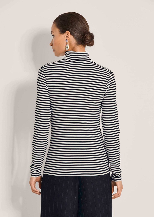 MADELEINE Langarmshirt »Shirt Ringelshirt mit Rollkragen«