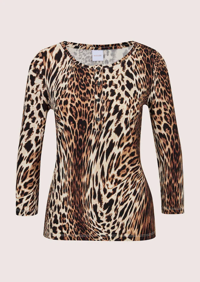 MADELEINE 3/4-Arm-Shirt »Shirt Shirt mit Leo-Druck und 3/4-Arm«