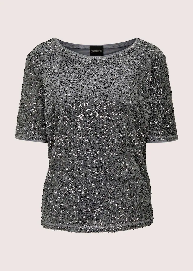 MADELEINE Kurzarmshirt »Shirt Paillettenshirt mit Halbarm«