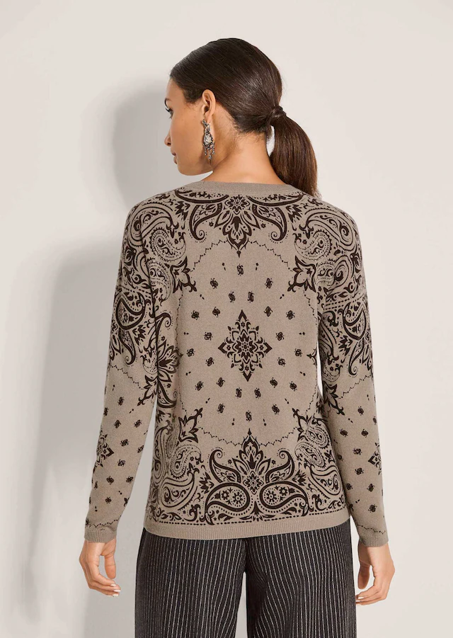 MADELEINE Longpullover »Pullover Kaschmirpullover mit Paisley-Muster«