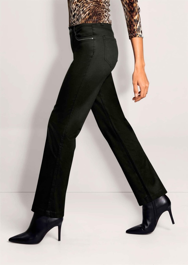 MADELEINE Regular-fit-Jeans »Jeans Beschichtete Slim-Jeans mit Nieten«