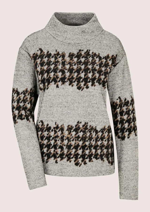 MADELEINE Langarmshirt »Shirt Jacquard-Sweatshirt mit Hahnentritt«
