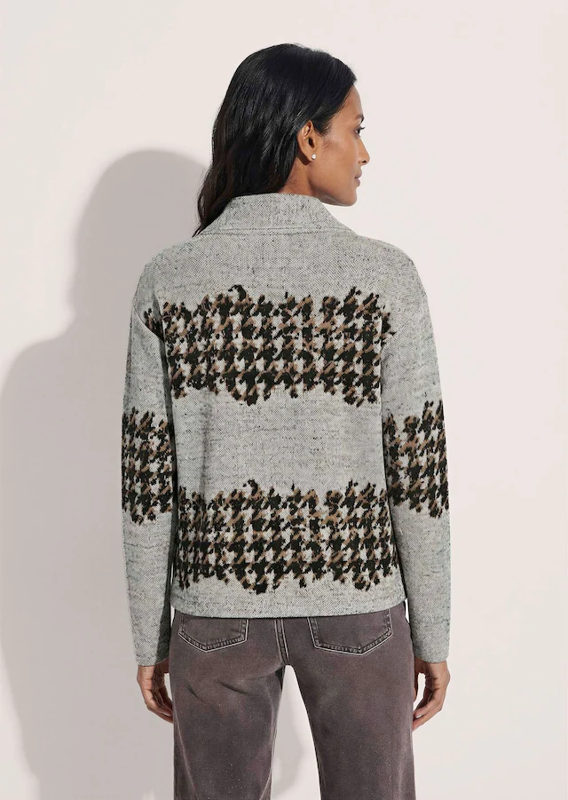 MADELEINE Langarmshirt »Shirt Jacquard-Sweatshirt mit Hahnentritt«
